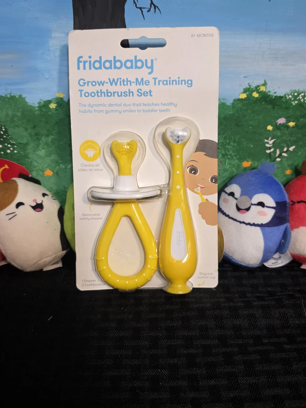 fridababy Grow-With-Me Training Toothbrush Set - Yellow
